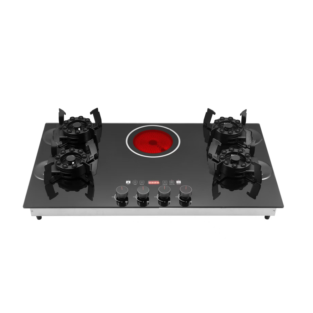 Kitchen Appliances Electric Stove - เตาแก๊สและเตาไฟฟ้าแบบรวม 5 หัวเตา สำหรับทำอาหารที่บ้าน