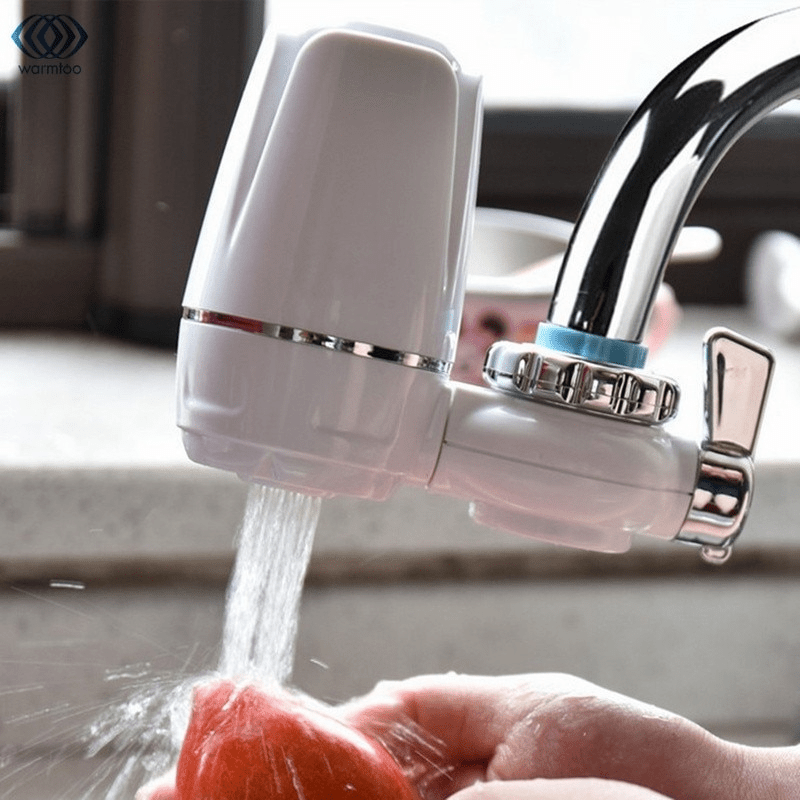 Kitchen Appliances And Utensils - เครื่องกรองน้ำประปาแบบติดตั้งกับก๊อกน้ำในครัว 1 ชิ้น พร้อมไส้กรองเซรามิกแบบล้างทำความสะอาดได้ ช่วยกรองสนิมและแบคทีเรีย