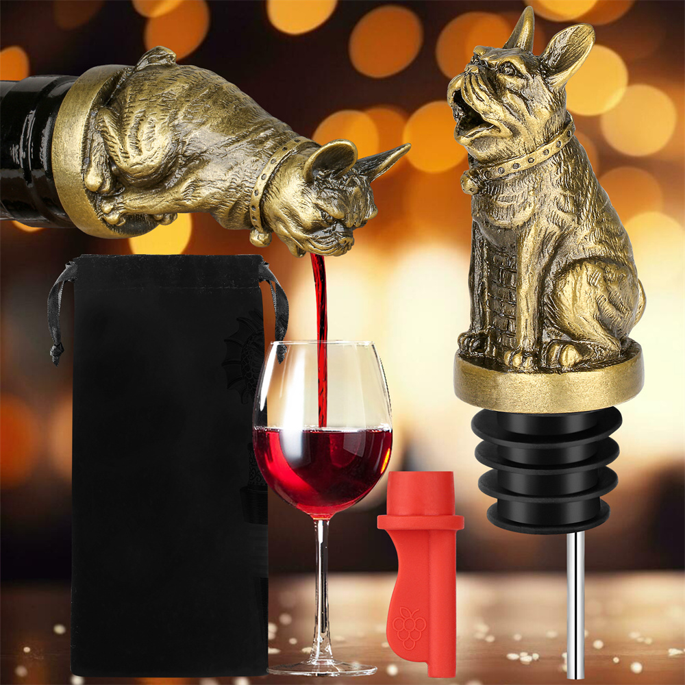 Kitchen Appliances Packages - น่ารัก French Bulldog ไวน์ Pouer ขวดแชมเปญขวดเครื่องดื่มซีลสูญญากาศงานแต่งงานเครื่องมือห้องครัว