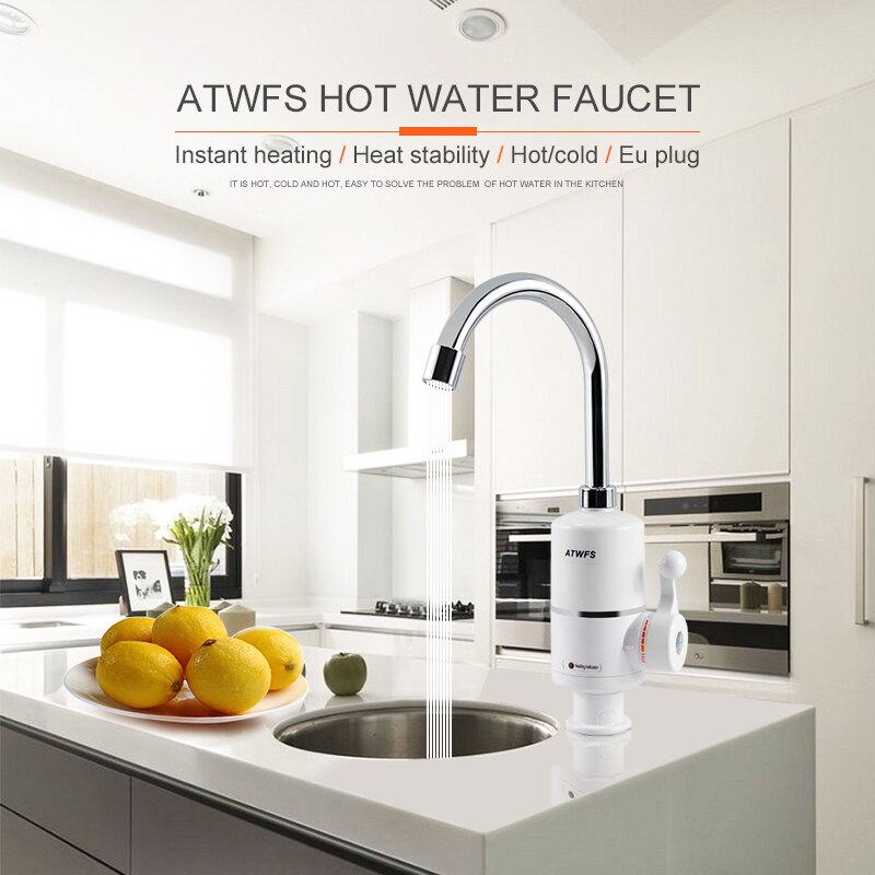Kitchen Appliances And Utensils - Atwfs เครื่องทำน้ำอุ่นไฟฟ้าแบบไม่มีถัง, ใหม่ล่าสุดเครื่องทำน้ำอุ่นเครื่องทำน้ำอุ่นก๊อกน้ำร้อน Heater3000w ทันที