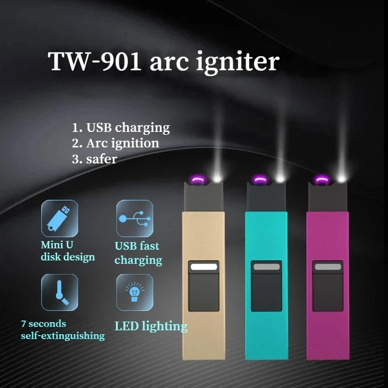Kitchen Appliances Electric Stove - ไฟแช็คพกพาแบบพัลส์อาร์ค ไฟฟ้า กันลม สำหรับใช้งานกลางแจ้ง พร้อมจอแสดงผล LED