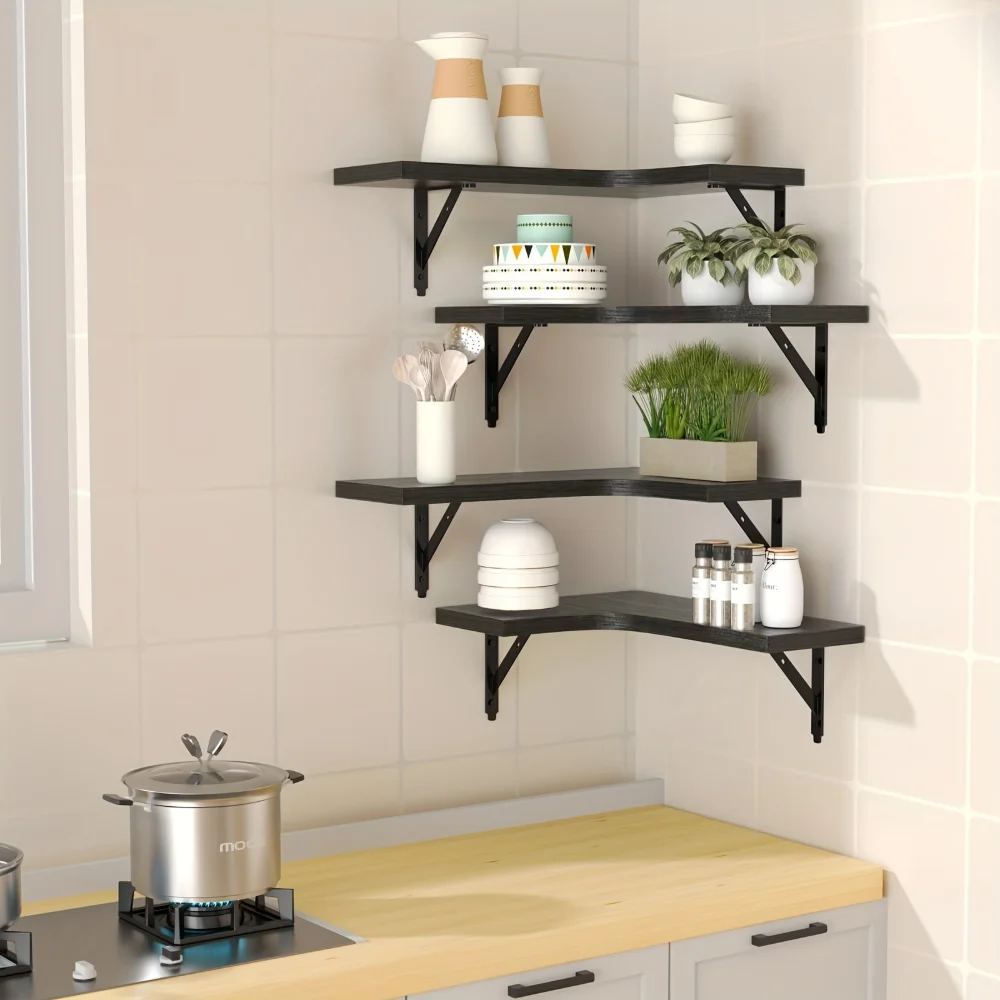 ชั้นวางของติดผนังลายไม้ธรรมชาต - Kitchen Appliances Vintage บทวิจารณ์และราคา