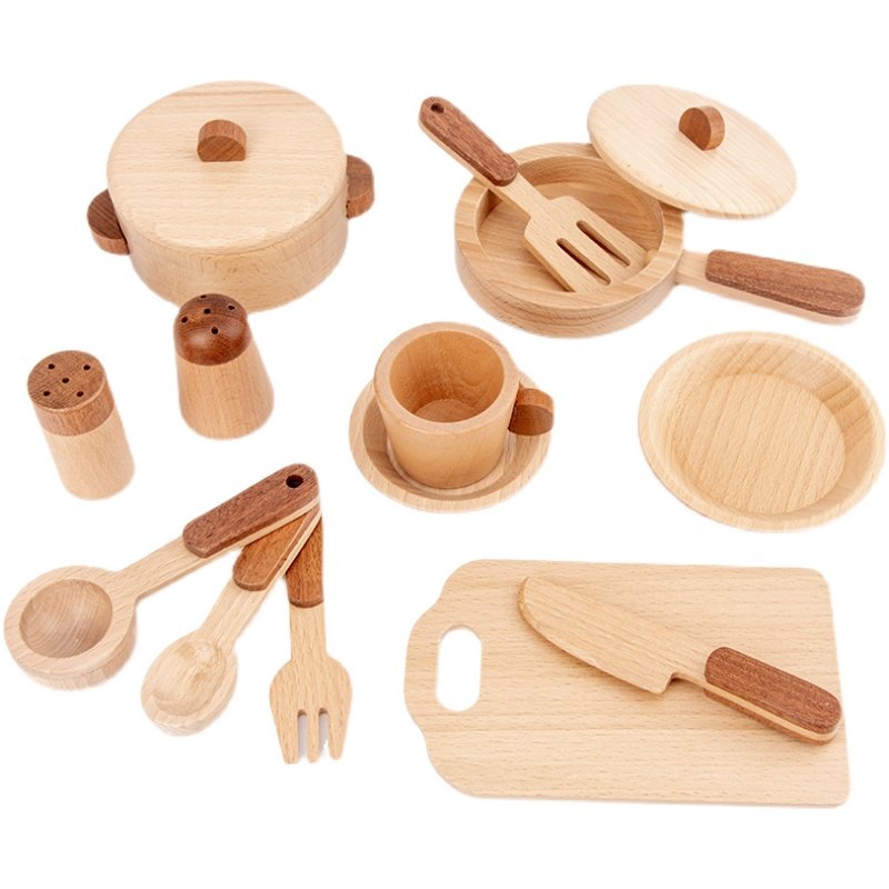 ชุดครัวไม้บีชสำหรับเด็กของเล่น - Kitchen Appliances And Utensils บทวิจารณ์และราคา