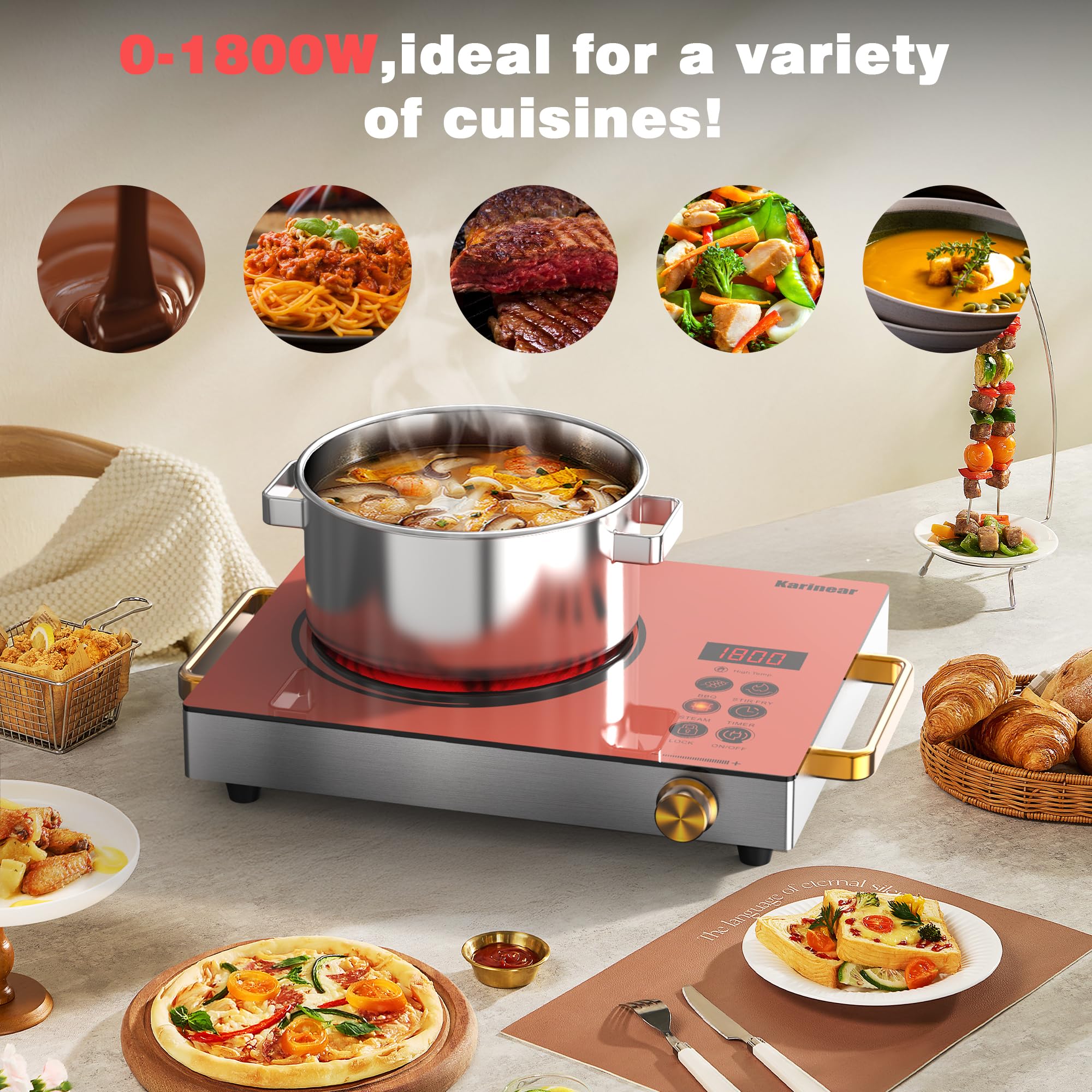 เตาไฟฟ้าพกพา Karinear 110V, 18 - Kitchen Appliances Electric Stove บทวิจารณ์และราคา
