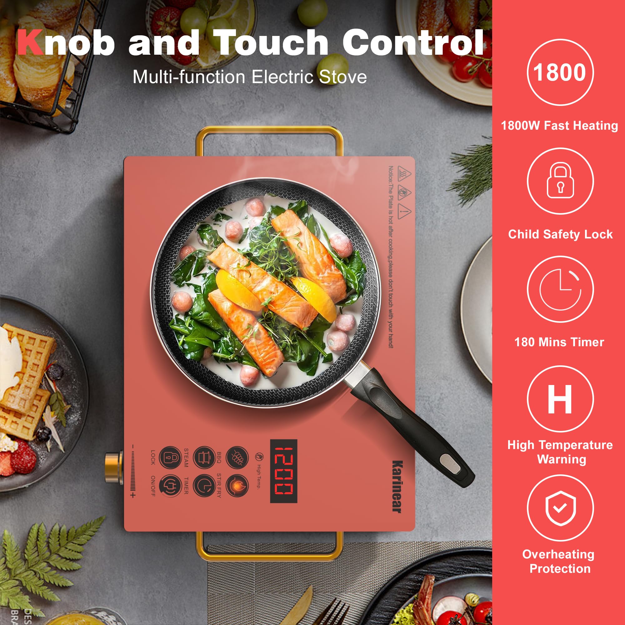 เตาไฟฟ้าพกพา Karinear 110V, 18 - Kitchen Appliances Electric Stove บทวิจารณ์และราคา