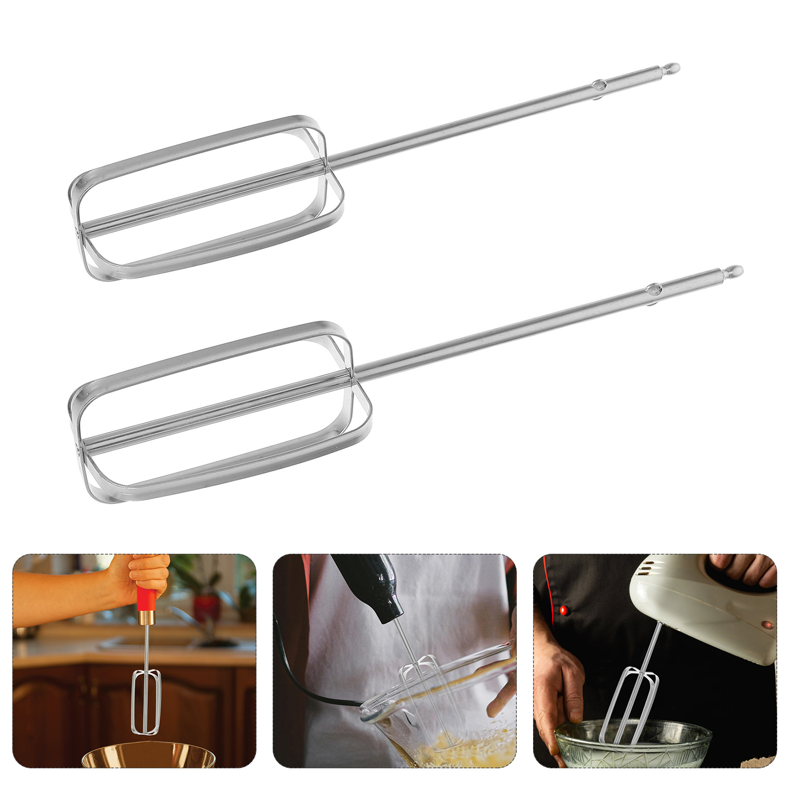 2 ชิ้นสแตนเลสสตีล Hand Mixer ส - Kitchen Appliances Commercial บทวิจารณ์และราคา